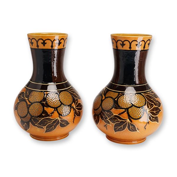 2pc Wedgwood Marsden Ware Stoneware Vases