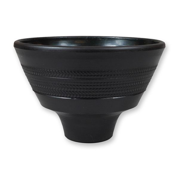 Wedgwood David Puxley Black Basalt Studio Pottery Bowl