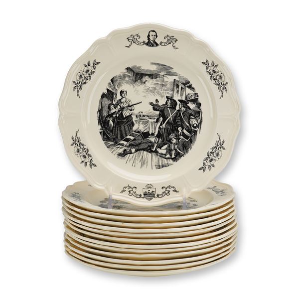 13pc Wedgwood of Etruria United States of America 200th Anniversary Plates