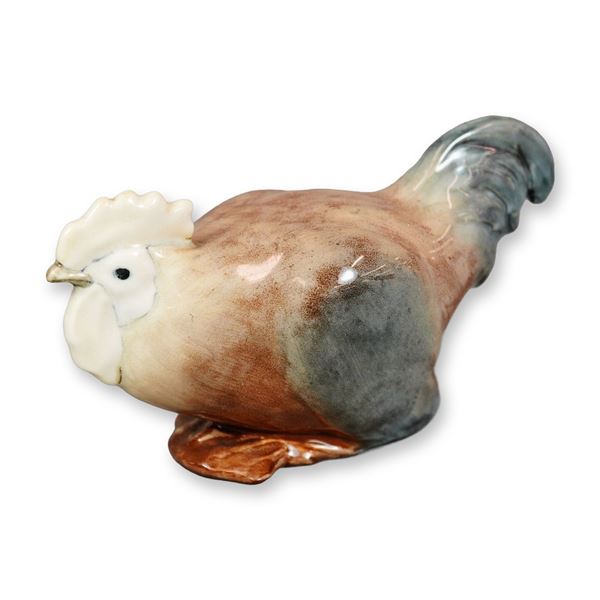 Royal Doulton Porcelain Bird Figurine, Cockerel Crouch HN267