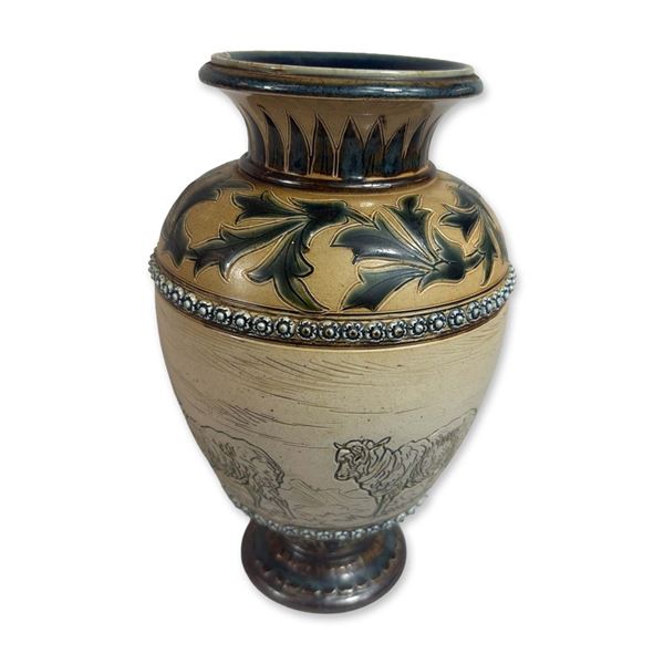 Doulton Lambeth Hannah Barlow Stoneware Vase