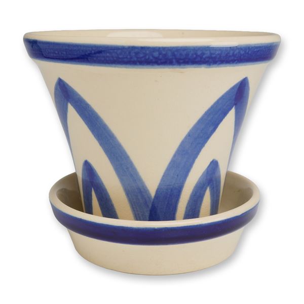 Weller Pottery Art Deco Flowerpot and Saucer