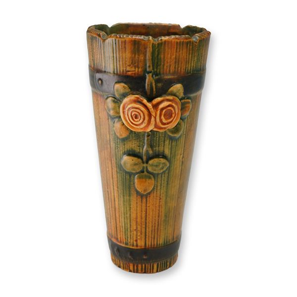 Weller Pottery Ceramic Wall Pocket, Woodrose