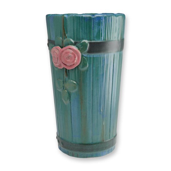 Weller Pottery Rose Vase, Woodcraft