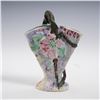Image 2 : Weller Pottery Silvertone Fan Vase