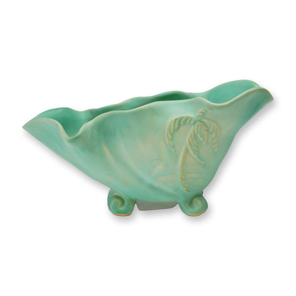 Weller Pottery Turquoise Shell Planter