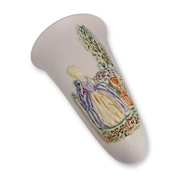 Weller Pottery Woman in the Garden Wall Pocket, Colonial
