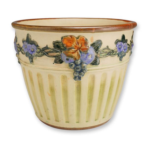 Weller Pottery Relief Molded Jardiniere, Flemish