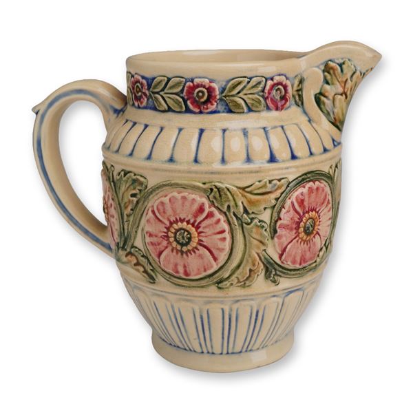 Weller Pottery Water Pitcher, Zona Floral