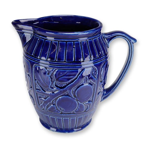 Weller Pottery Zona Cobalt Blue Pitcher