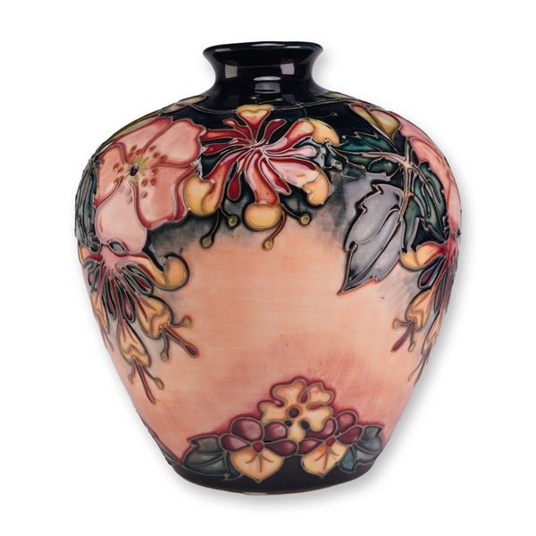 Moorcroft Pottery Vase, Oberon Pattern