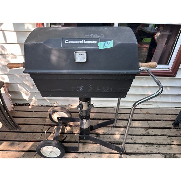 Gas BBQ by Canadiana with BBQ tools