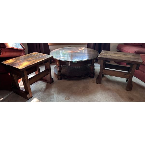 Lot of 3 side tables