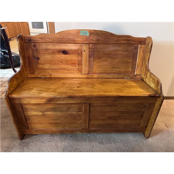 Wooden storage bench