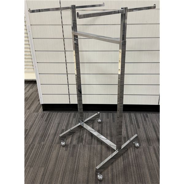 Chrome Double Costumer Display Rack 24" x 32" x 57"H