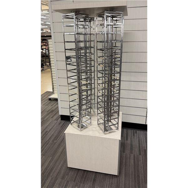 Specialty Chrome 4-Section Earring Spinner Display 26" x 73.5"H
