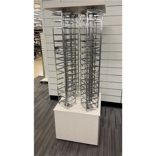 Specialty Chrome 4-Section Earring Spinner Display 26" x 73.5"H