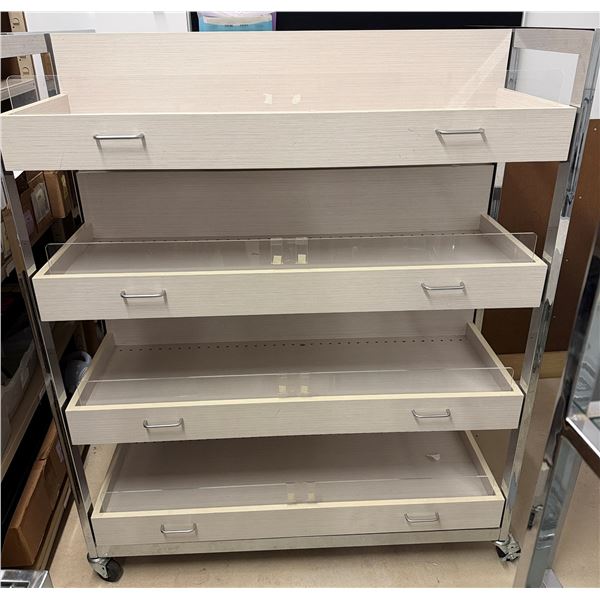 Chrome 4-Tier Underwear Bunker Display 50" x 36" x 62"H