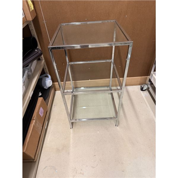 Short Metal & Glass Tower Display 20" x 20" x 36"H