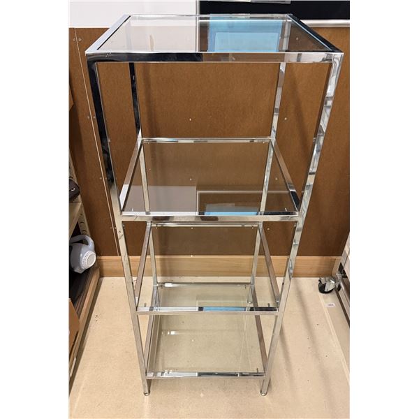Medium Metal & Glass Tower Display 20" x 20" x 51"H