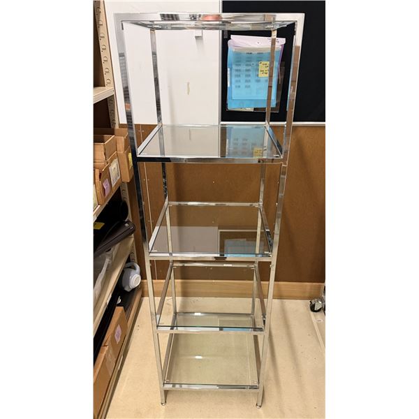 Tall Metal & Glass Tower Display 20" x 20" x 66.5"H