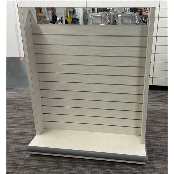 Large 2-Sided Grid Display w/ Mirror Top 48" x 26" x 59"H