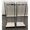 Image 1 : Qty 2 Chrome Open Grid Displays 24" x 22" x 63"H