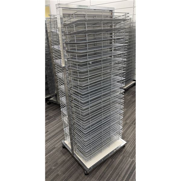 Chrome 2-Sided Display Grid w/ Baskets (baskets vary)