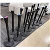Image 1 : Multiple Queue & ProLine Black Retractable Belt Crowd Control Stanchions
