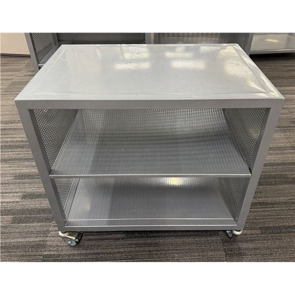 Short 2-Tier Capacity Cart on Wheels 24" x 16" x 22"H
