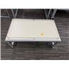 Image 2 : Low Rectangular Display Table w/ Rails on Wheels 44" x 25" x 18"H