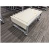 Image 3 : Low Rectangular Display Table w/ Rails on Wheels 44" x 25" x 18"H