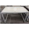 Image 1 : Tall Rectangular Display Table w/ Rails on Wheels 49" x 31" x 32"H