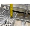 Image 7 : Rectangular Display Table 50" x 14.5" x 33"H w/ 4 Metal Double-Baskets 12" x 12" x 4.5"H