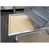 Image 3 : Rectangular Display Table 50" x 14.5" x 33"H w/ 4 Metal Double-Baskets 12" x 12" x 4.5"H