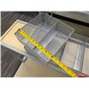 Image 5 : Rectangular Display Table 50" x 14.5" x 33"H w/ 4 Metal Double-Baskets 12" x 12" x 4.5"H