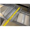 Image 6 : Rectangular Display Table 50" x 14.5" x 33"H w/ 4 Metal Double-Baskets 12" x 12" x 4.5"H