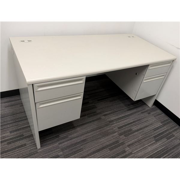 White Desk w/ 4 Drawers 60" x 30" x 29"H