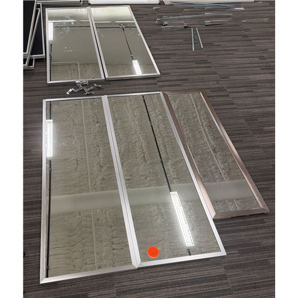 Multiple Metal Framed Wall Displays w/ Glass Covers 20" x 60"