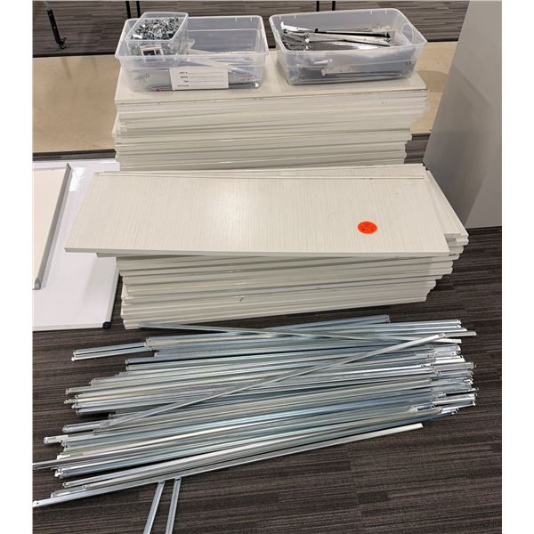 Multiple Metal Display Rack Sections w/ Shelves 48" x 16"