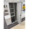 Image 2 : Metal Solid Door Cabinet w/ Inside Storage 24" x 23" x 66" & 3 Drawer File 22" x 15" x 27"H