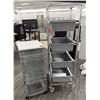 Image 1 : Qty 2 Rolling Multi-Basket Bunker Display Racks, Misc Sizes