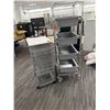 Image 2 : Qty 2 Rolling Multi-Basket Bunker Display Racks, Misc Sizes