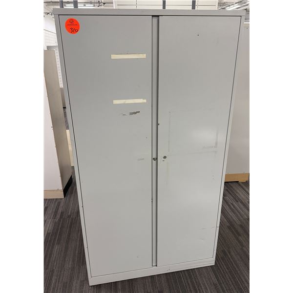 Metal 2-Door Storage Cabinet w/ Inside Shelving 36" x 18" x 65"H