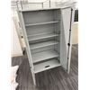 Image 2 : Metal 2-Door Storage Cabinet w/ Inside Shelving 36" x 18" x 65"H