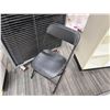 Image 2 : Multiple Folding Chairs 16" x 34"H in Storage Rack
