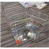 Image 1 : Multiple Clear Acrylic Display Stands w/ Metallic Bases 11" x 20"H