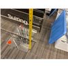 Image 6 : Multiple Clear Acrylic Display Stands w/ Metallic Bases  34" x 22"H