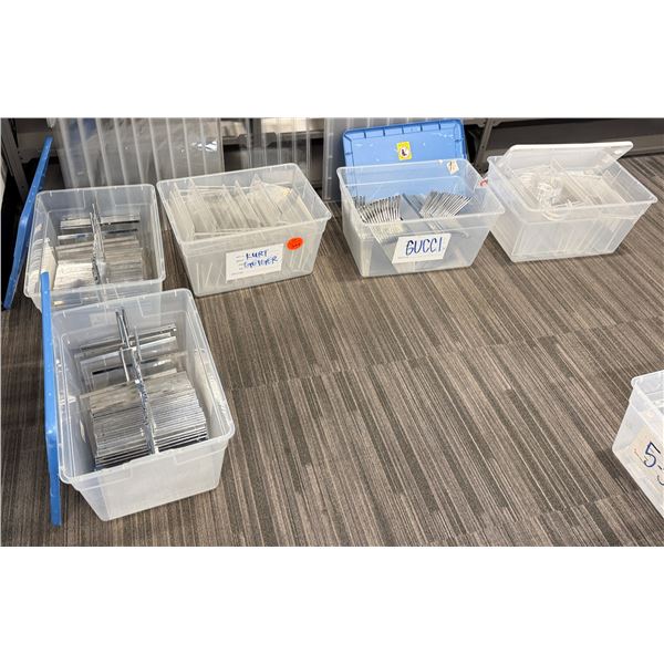 Multiple Bins Clear Acrylic Display Tops, Hooks, etc