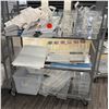 Image 1 : Contents of Cart: Multiple Clear Acrylic Displays, Shelf Displays, etc Misc Sizes (cart not included